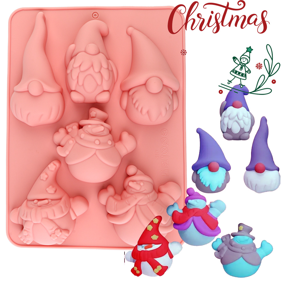 Candle Making Equipment - Cetakan Kue Natal Bentuk Gnome 6