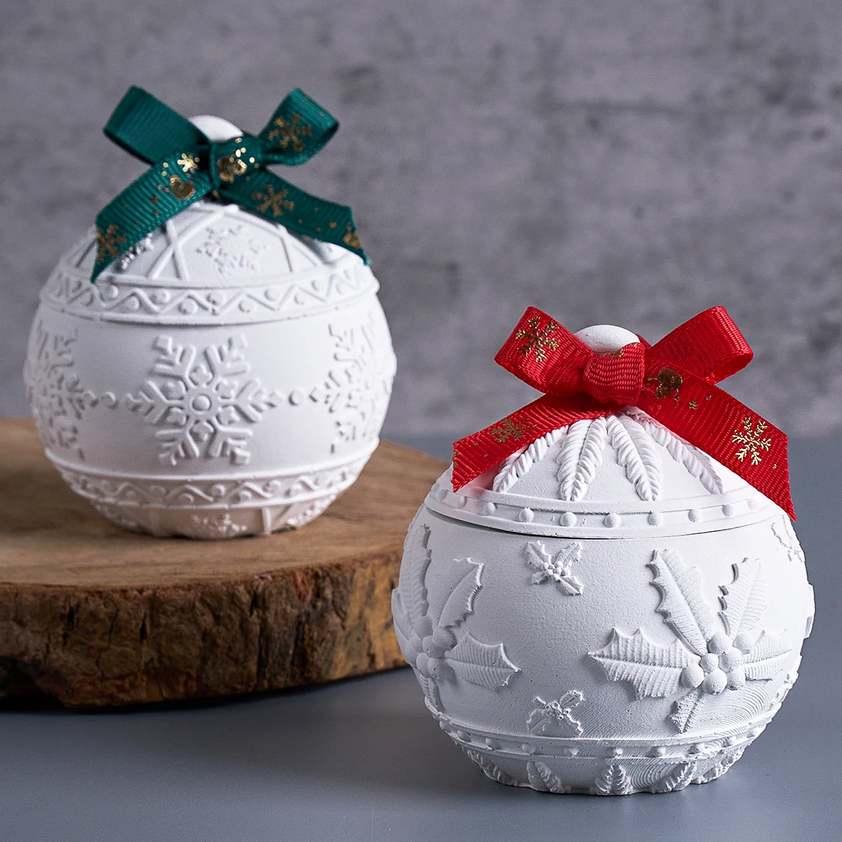 Candle Making Kit Xmas - Cetakan Silikon Lilin Bola Natal Bulat