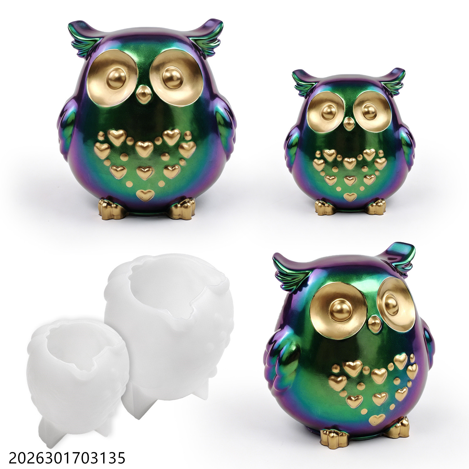 Candle Making Equipment - Cetakan Silikon Burung Hantu 3D Bentuk