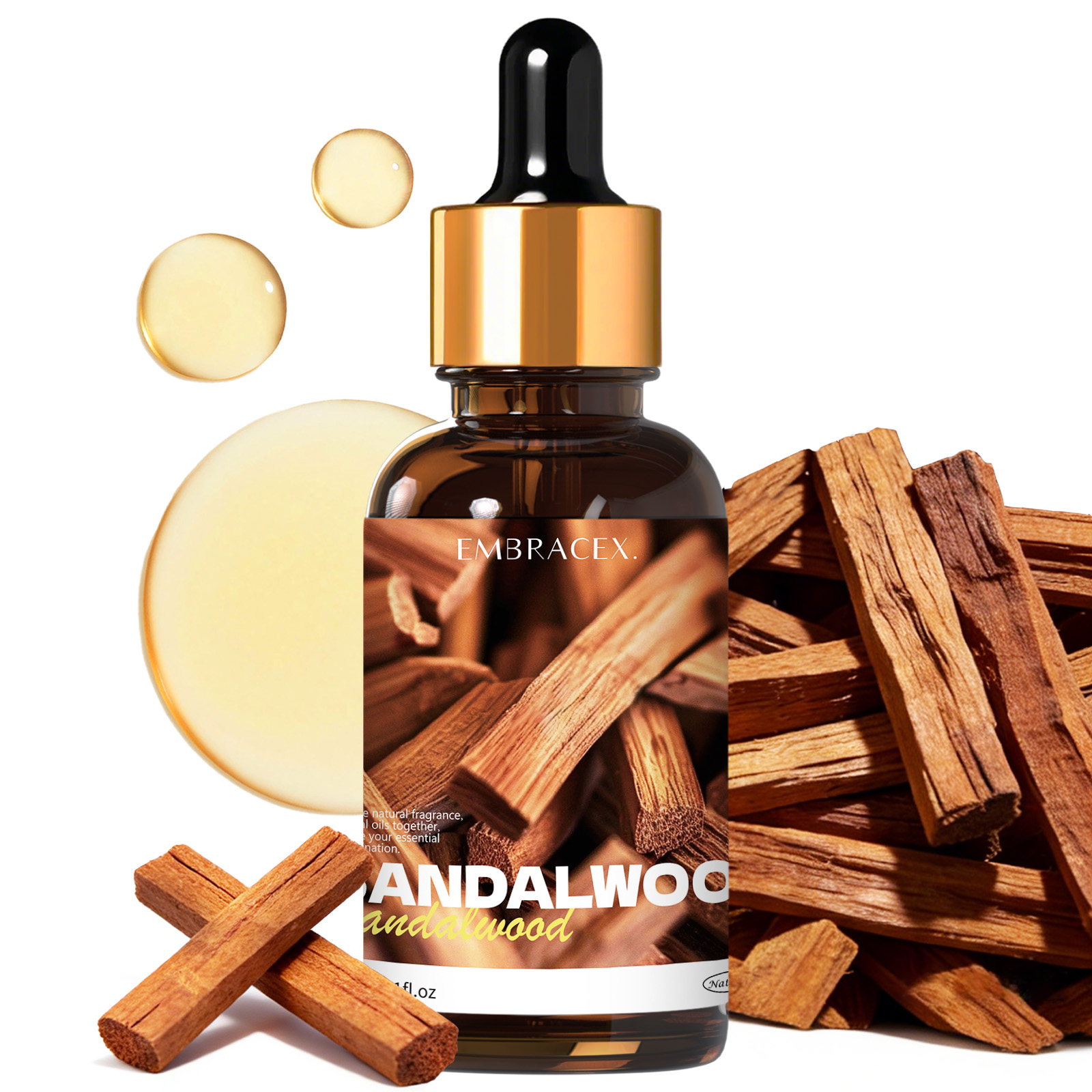 Candle Making Oil Scents - 30ml Minyak Esensial Kayu Cendana Alami,