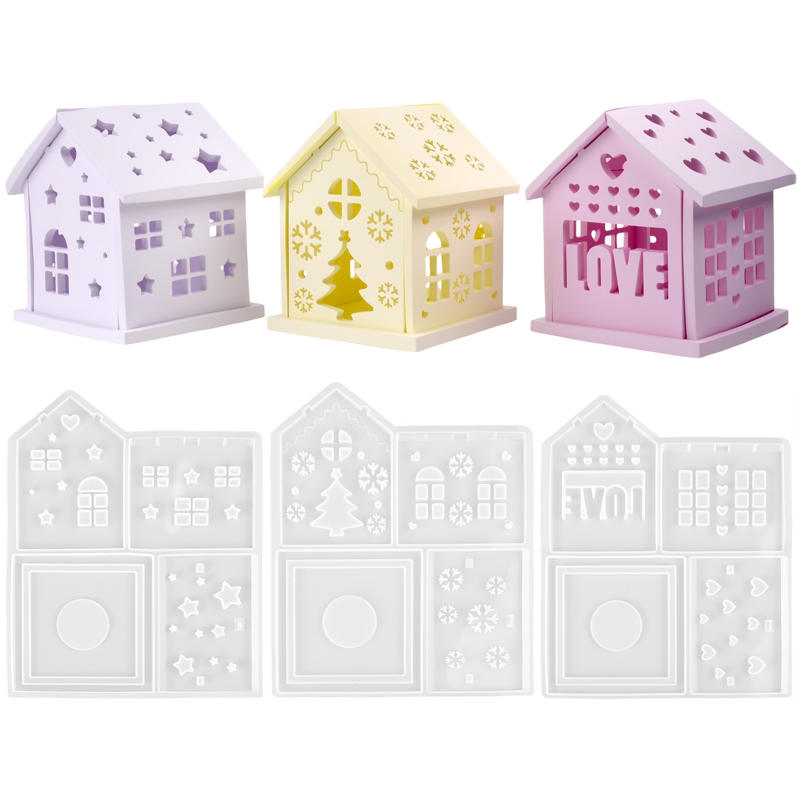 Cetakan Silikon Rumah 3D DIY P - Candle Making Equipment ulasan dan harga